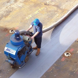 Application of shot blasting